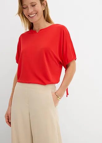 Pantaloni palazzo din material cu viscoză • bej nisipiu mat • magazin bonprix