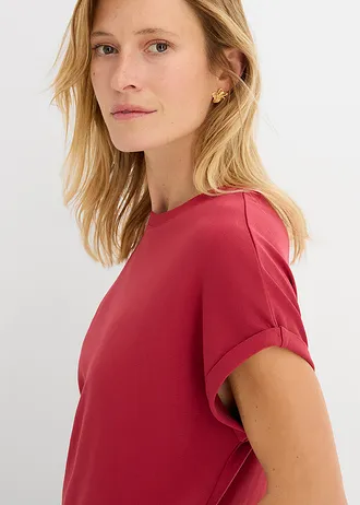Úpletové šaty z pevného interlocku • třešňově červená • bonprix obchod