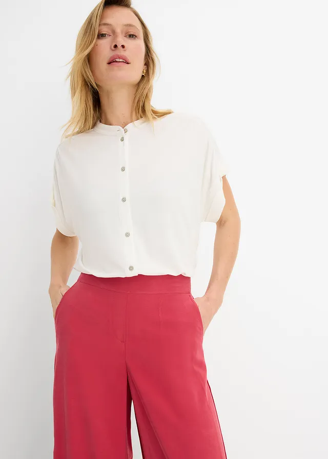 Blouse in een zachte viscosemix • wolwit • product-page.page-title-suffix