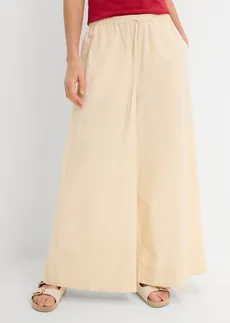 Spodnie culotte z czystej bawełny organicznej • jasny piaskowy • sklep bonprix