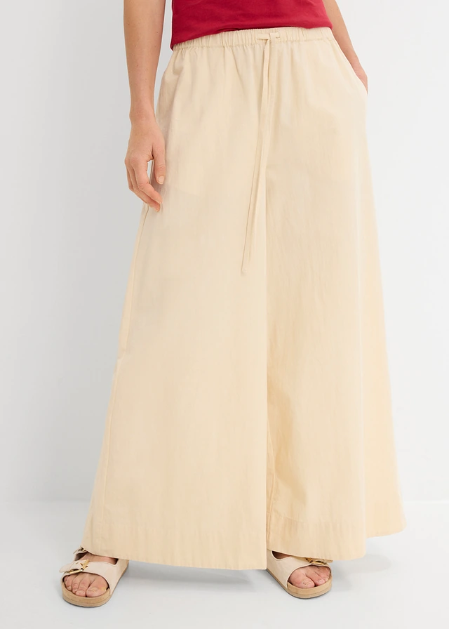 Jupe-culotte 100% coton, Couleur: sable clair