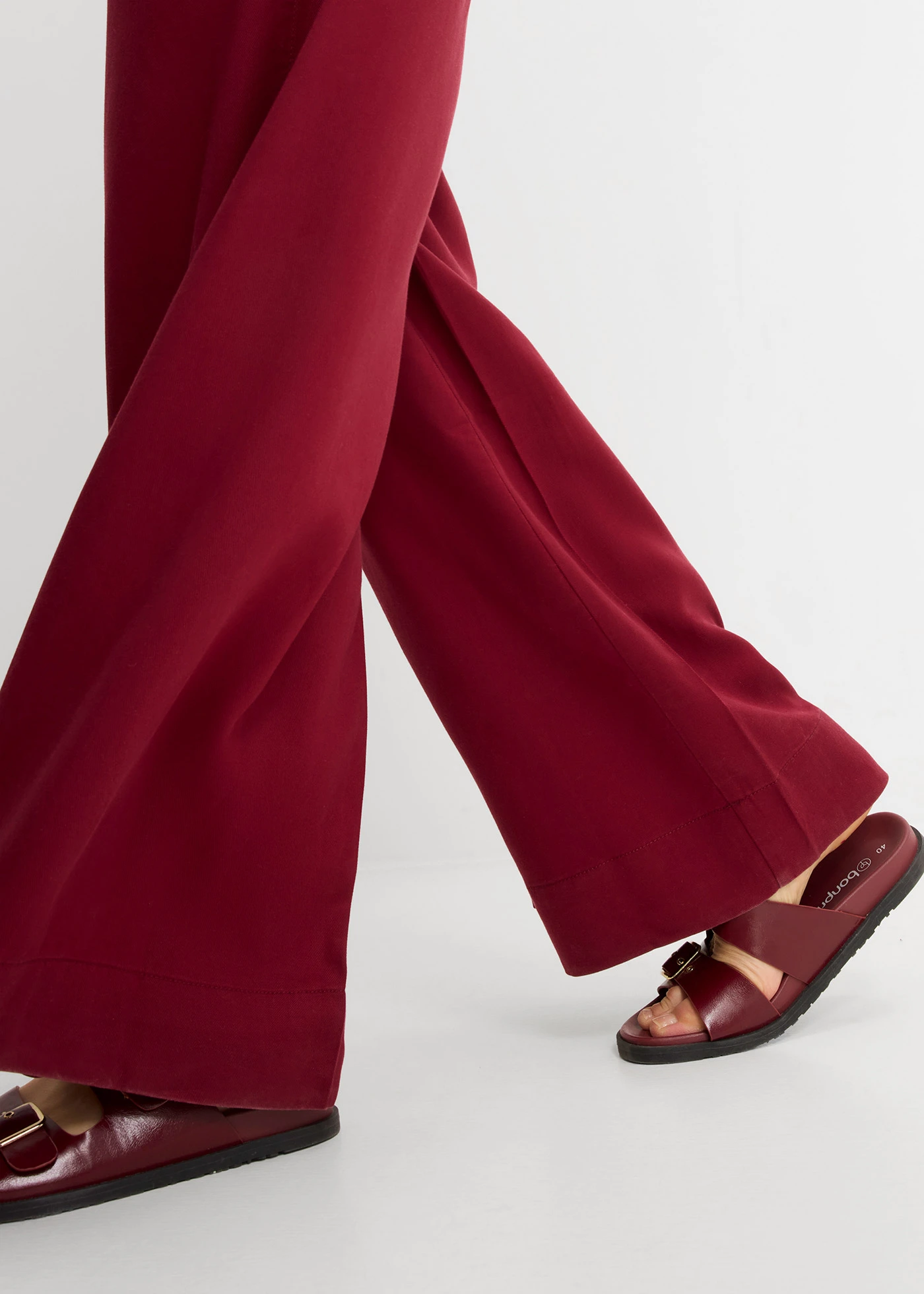 Bandplooibroek van soepel lyocell • robijnrood • bonprix online shop