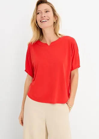 T-shirt ample en maille piquée robuste • fraise • Boutique bonprix