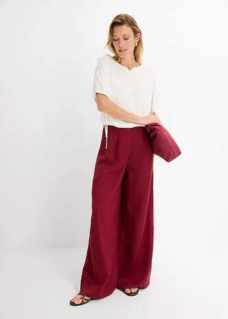 T-shirt ample en maille piquée robuste, Couleur: ecru