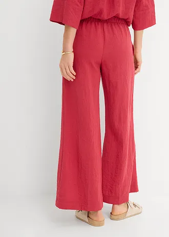 Jupe-culotte fluide en viscose majoritaire • rouge cerise • Boutique bonprix