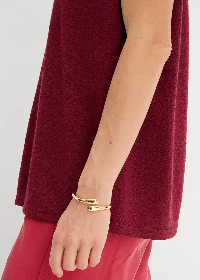 Oversized shirt in gebreide look • robijnrood • product-page.page-title-suffix