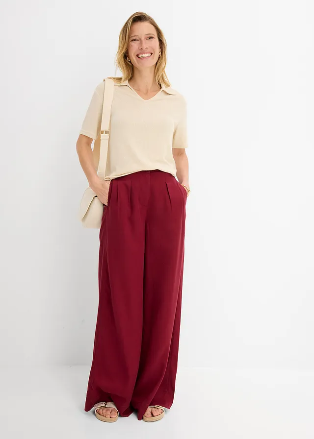 Polo aspect maille sable clair
