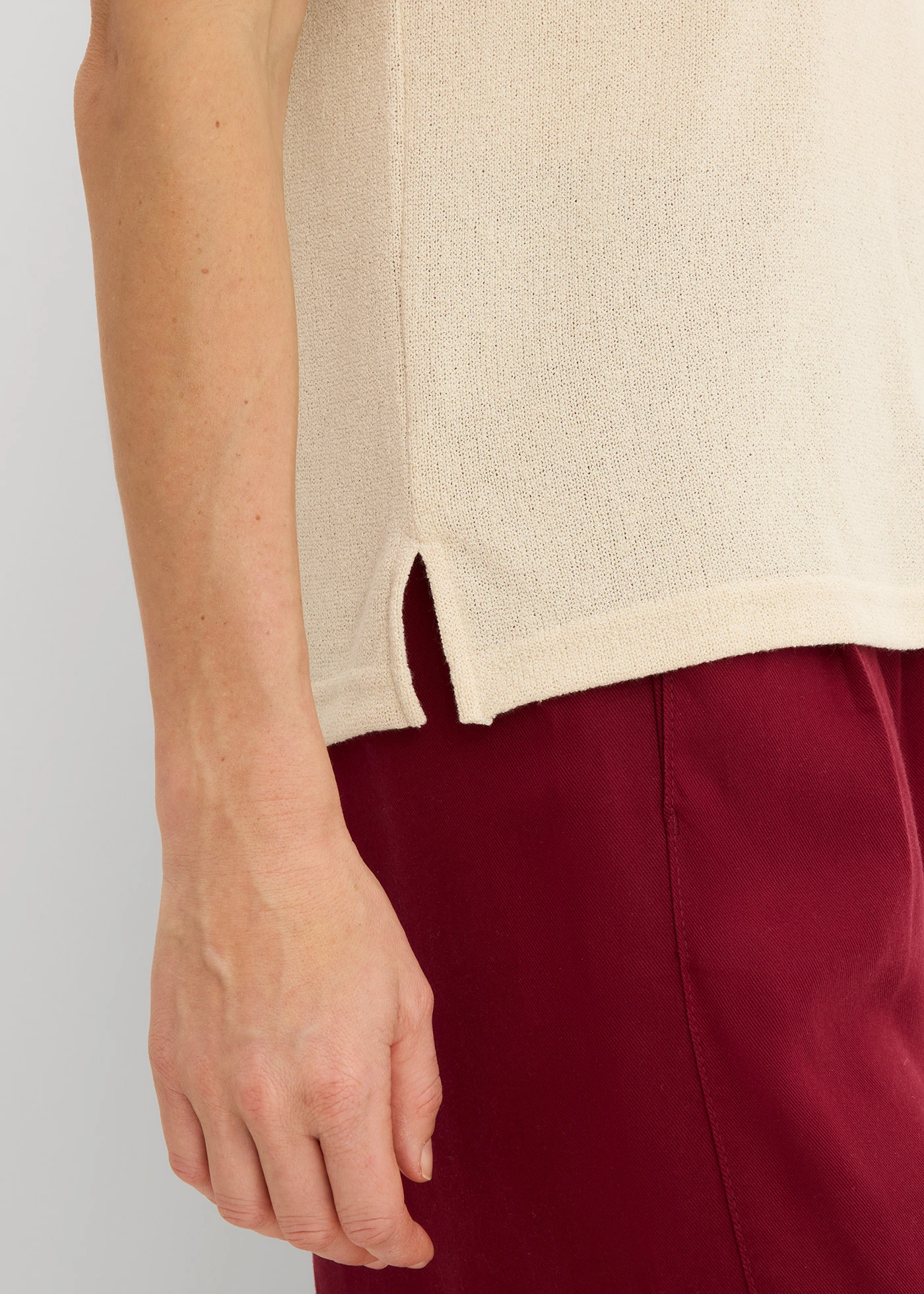 Polo aspect maille • sable clair • Boutique bonprix