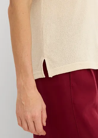 Polo aspect maille • sable clair • Boutique bonprix