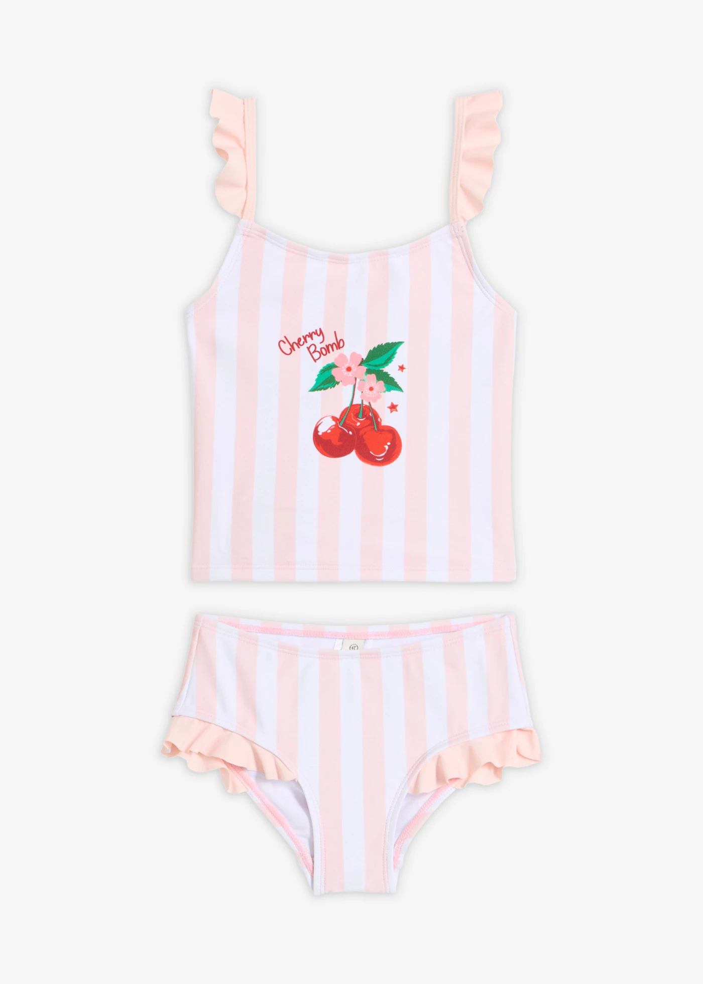 Tankini (2-dlg. set) • parelroze-wit gestreept • bonprix online shop