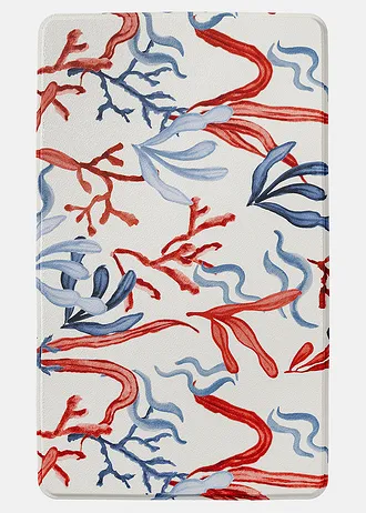 Badmat met memory foam, Kleur: wit-blauw-rood gestreept