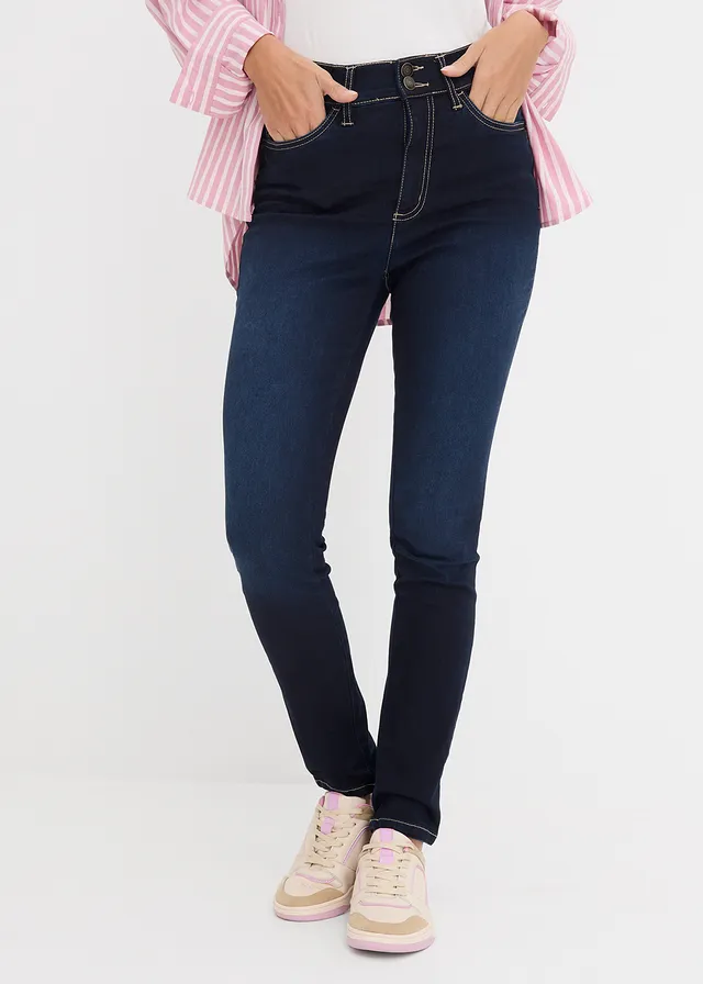 Jean slim taille haute, super extensible • bleu foncé denim • product-page.page-title-suffix