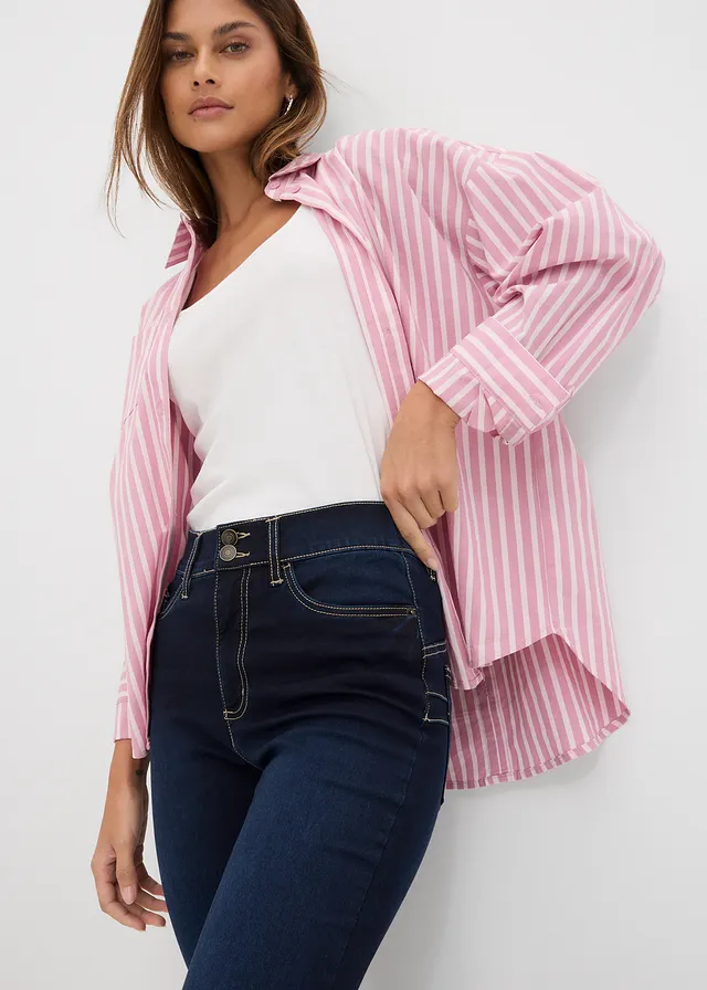 Super strečové džíny Slim Fit, High Waist • tmavý denim • bonprix obchod