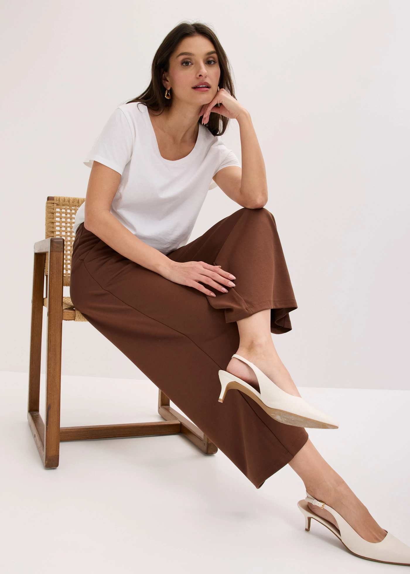 Culotte in een viscosemix • bruin • bonprix online shop