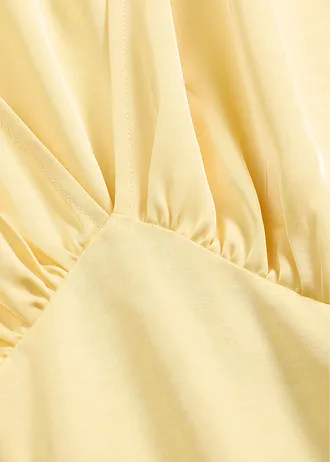Midi jurk van glanzend satijn • lichtgeel • bonprix online shop
