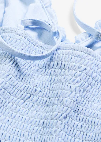 Jersey jurk van zacht mesh • poederblauw • bonprix online shop