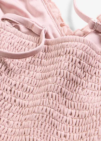 Robe en jersey mesh délicat • rose cendré • Boutique bonprix