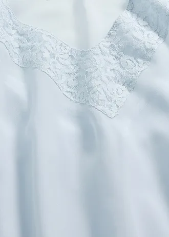 Tunique avec empiècement en dentelle • bleu poudré • Boutique bonprix