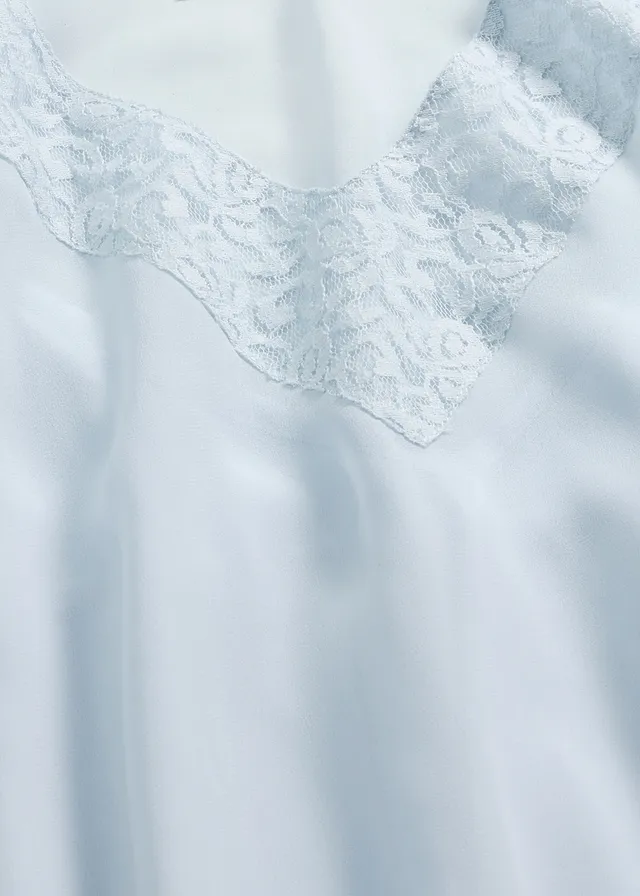 Tunique avec empiècement en dentelle • bleu poudré • product-page.page-title-suffix