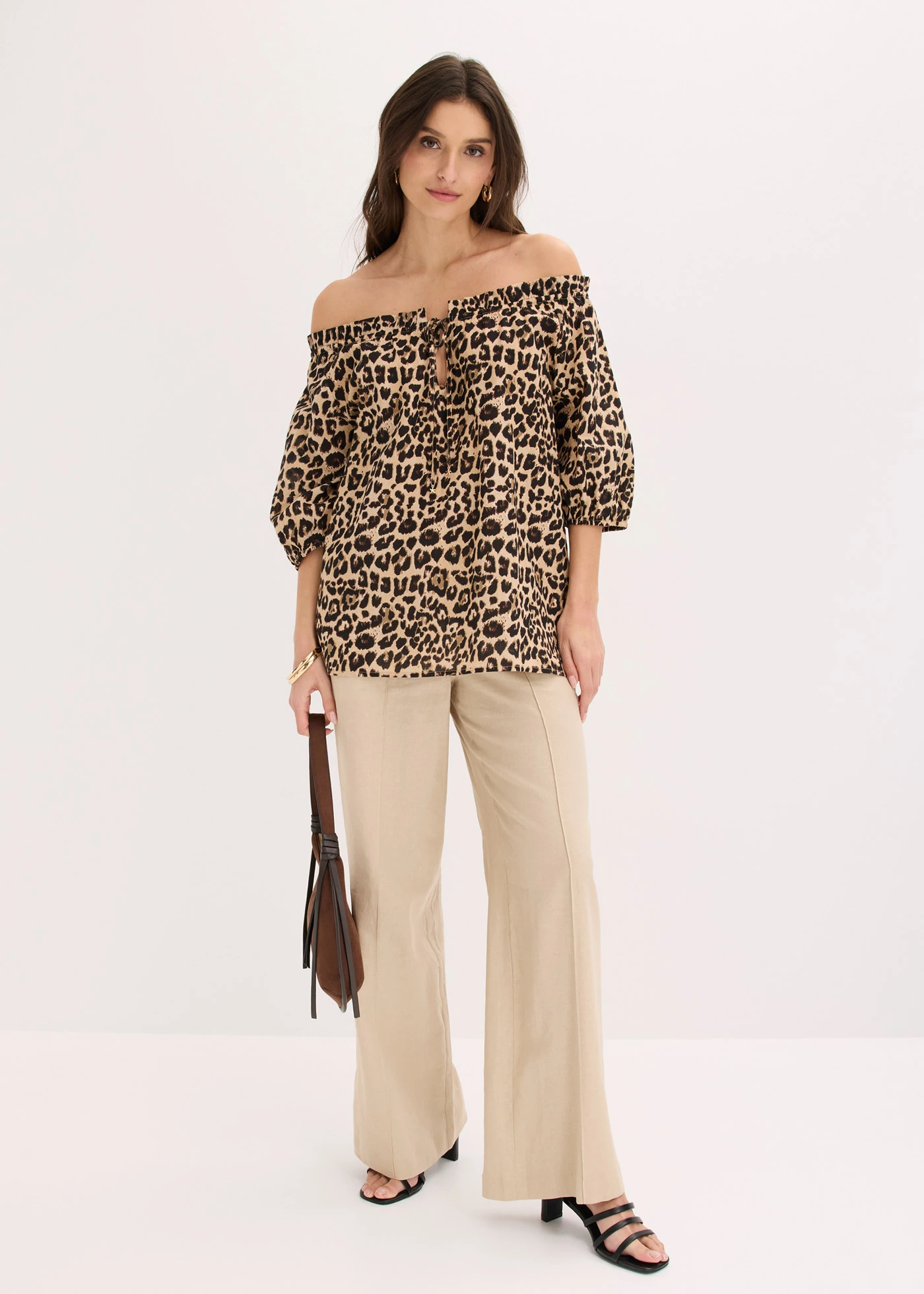 Blouse manches courtes 100% coton • léopard • Boutique bonprix