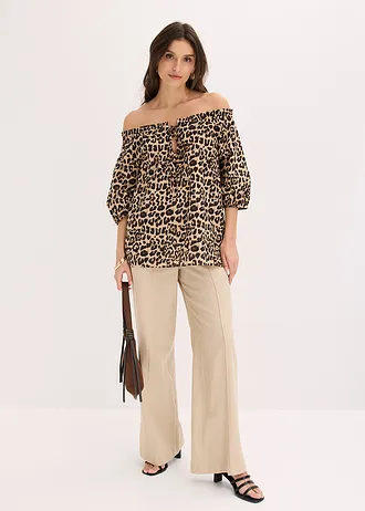 Blouse manches courtes 100% coton • léopard • Boutique bonprix