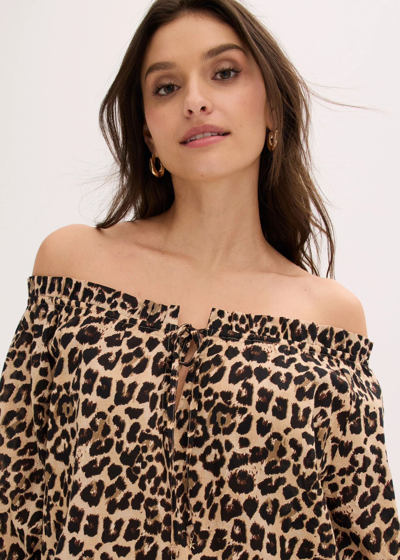 Blouse manches courtes 100% coton • léopard • Boutique bonprix