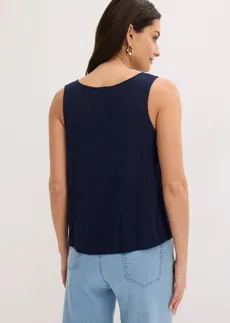 Bluză-top din material creponat texturat • bleumarin • magazin bonprix