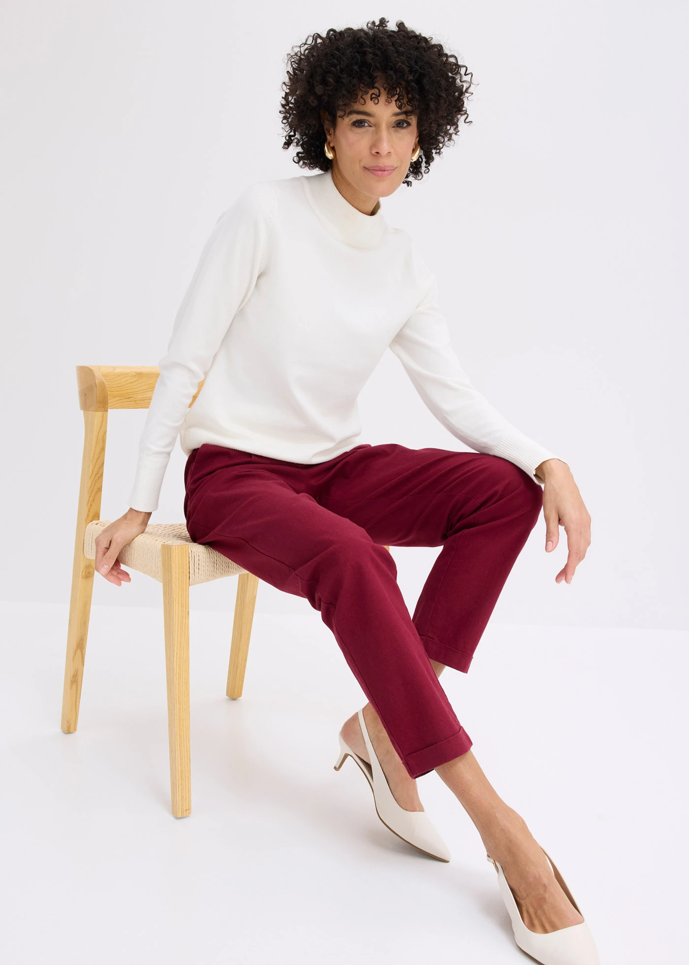 Linnen broek • esdoornrood • bonprix online shop