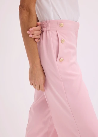 Nohavice Marlene s dekoratívnymi gombičkami • popolovo ružová • obchod bonprix