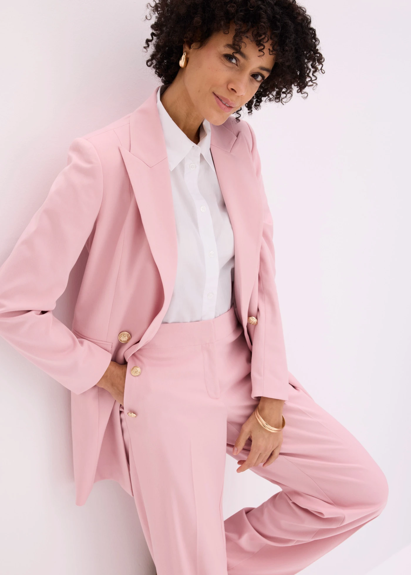 Marlene Dietrich broek met sierknopen • asroze • bonprix online shop