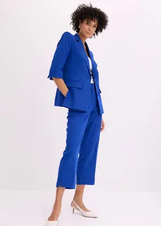 Pantaloni creion 3/4 cu crăpătură • albastru-cobalt • magazin bonprix