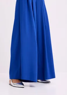 Pantaloni cu pense cu curea (set/2 piese) • albastru-cobalt • magazin bonprix