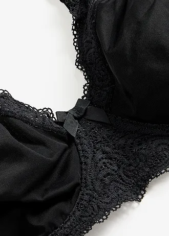 Soutien-gorge à coques et bretelles rembourrées • noir • Boutique bonprix