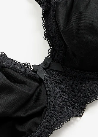 Sutien minimizer cu bretele vătuite • negru • magazin bonprix