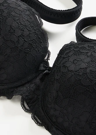 Sutien vătuit cu bretele căptușite • negru • magazin bonprix