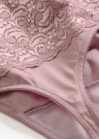 Lot de 2 strings sculptants, maintien modéré • bois de rose • Boutique bonprix