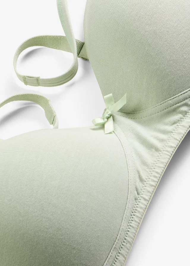 Voorgevormde bh zonder beugels met biologisch katoen (set van 3) • beige+kiezelgroen+grijsgroen • product-page.page-title-suffix