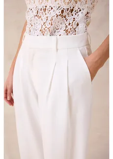 Pantalon large à pinces • ecru • Boutique bonprix