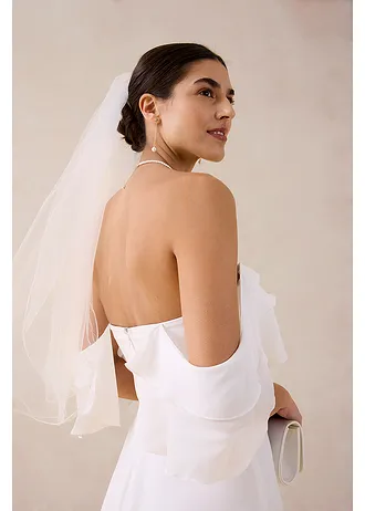 Robe de mariée en mousseline avec drapé • ecru • Boutique bonprix