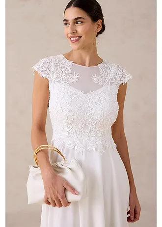 Robe de mariée avec dentelle • ecru • Boutique bonprix