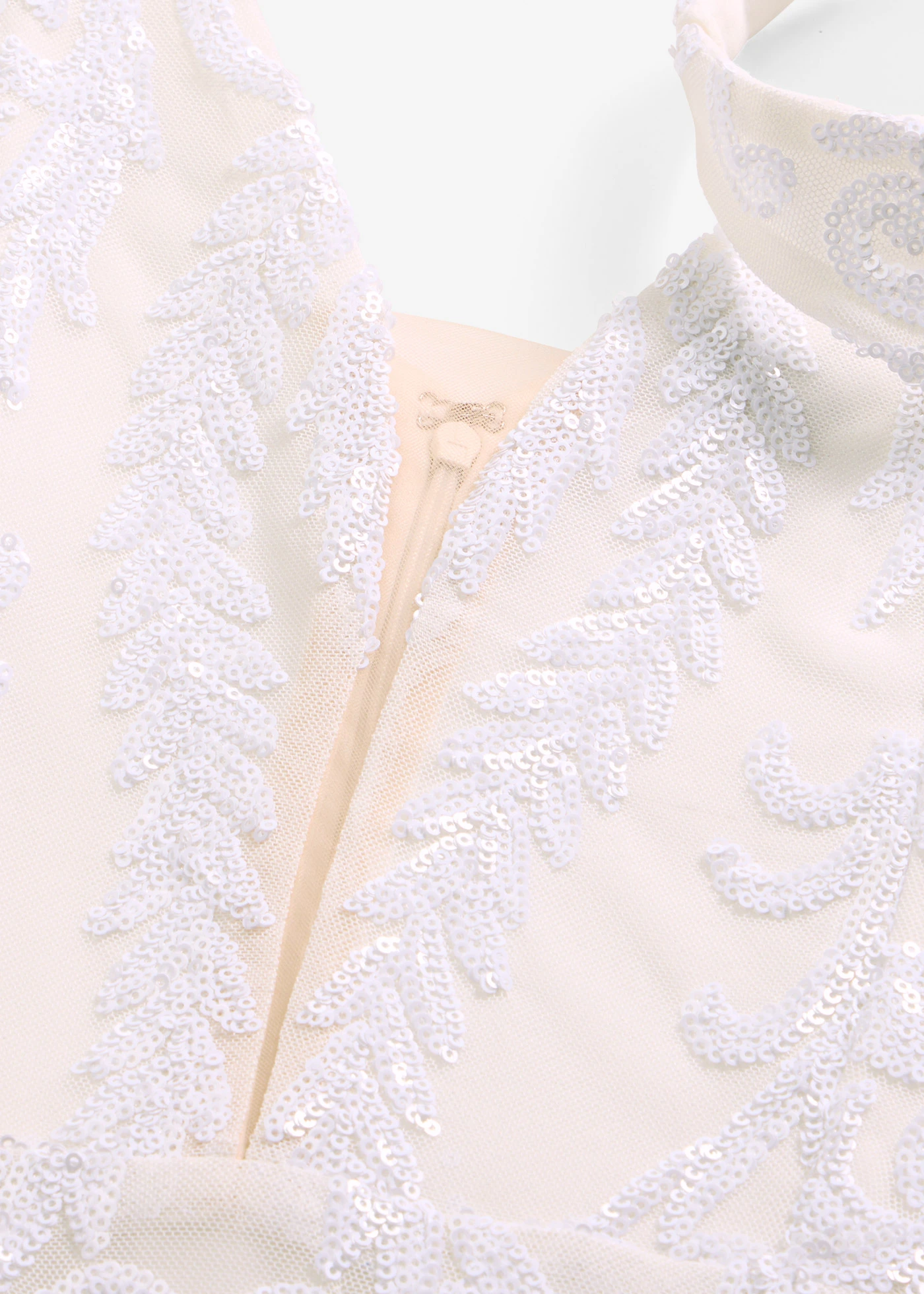 Rochie de mireasă din tul delicat, cu broderie cu paiete • ecru • magazin bonprix