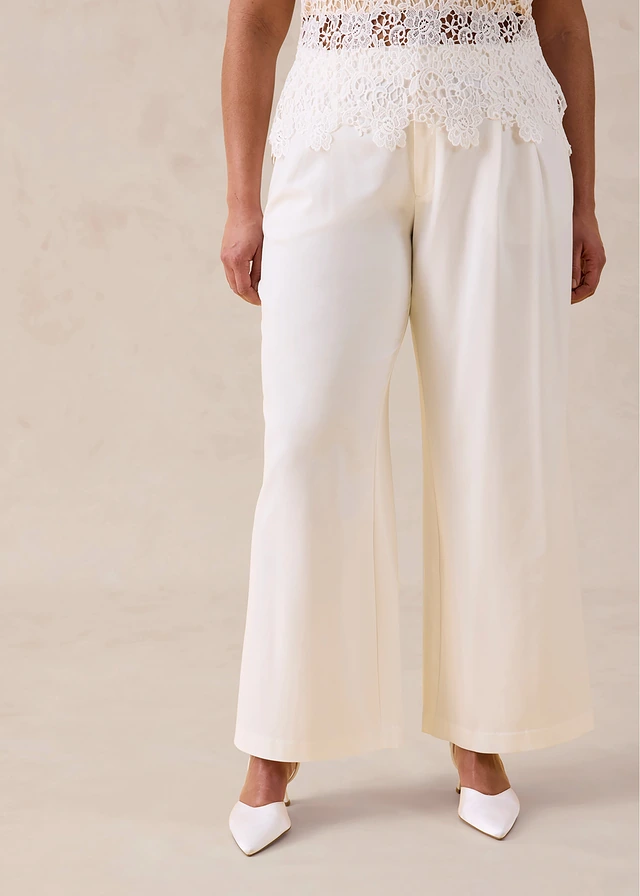 Marlene Dietrich broek, Kleur: wolwit