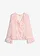 Chiffon blouse met volants, Kleur: wolwit gebloemd