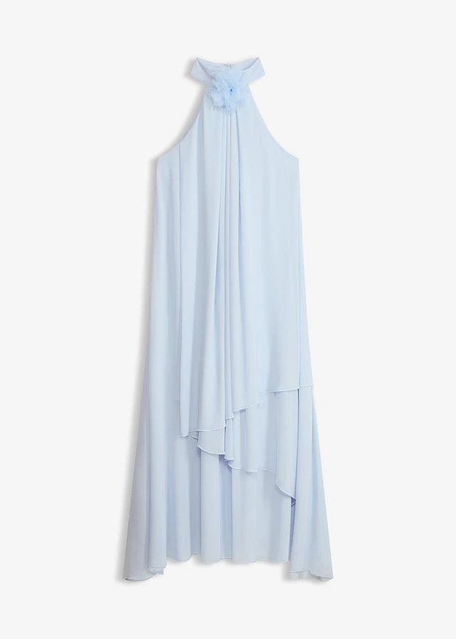 Robe longue avec fleur appliquée