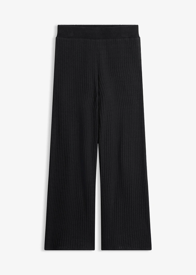 Pantaloni tricotați din mix vaporos de in