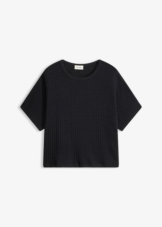 Bluză tricotată din mix vaporos de in