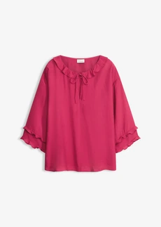 Blouse bohème en  fine viscose mélangée