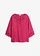 Boheme blouse in een fijne viscosemix, Kleur: bessenrood