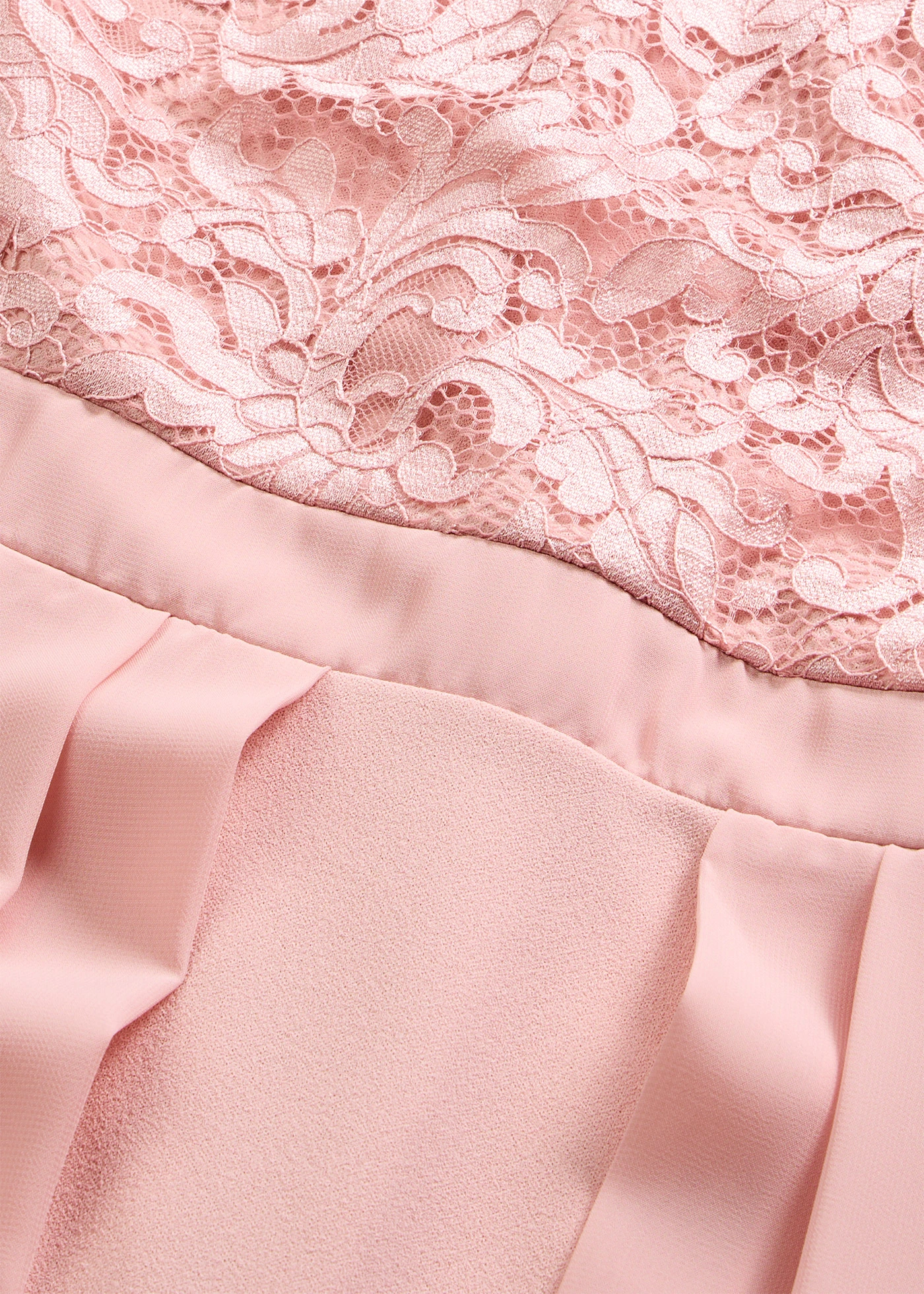 Robe longue avec dentelle • rose cendré • Boutique bonprix