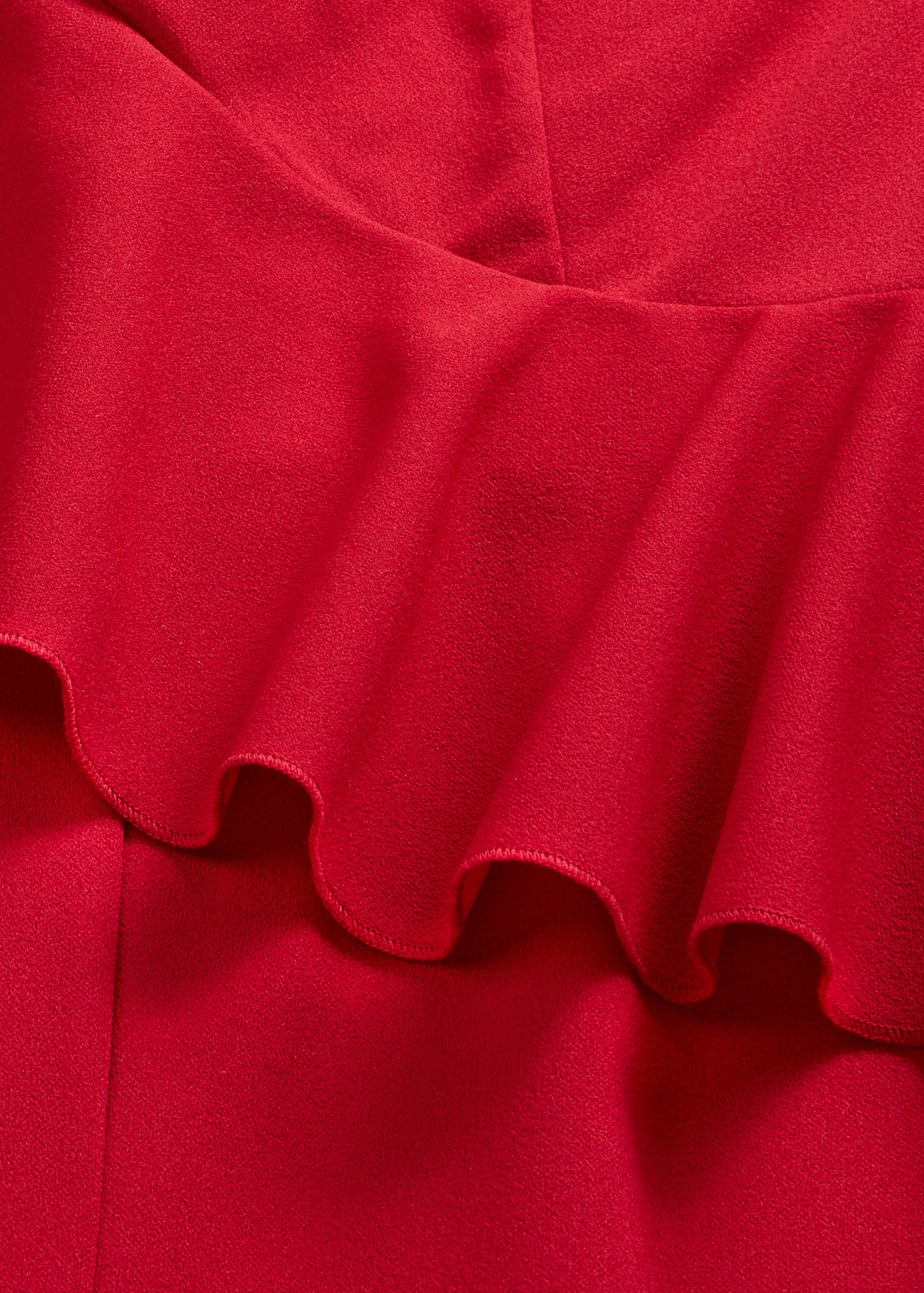 Combinaison une épaule en crêpe texturé • rouge foncé • Boutique bonprix